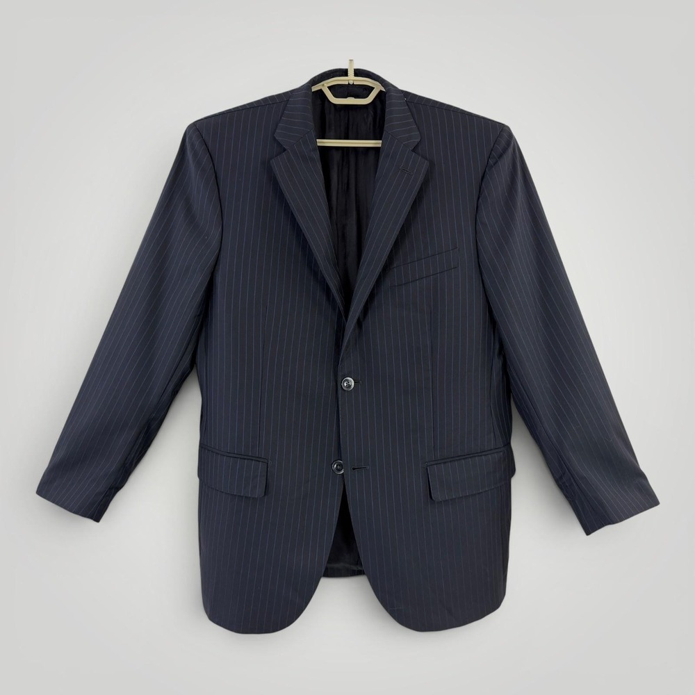 Luigi Bianchi Mantova Blazer Mens 40R Italy Navy‎ Pinstripe REDA Wool
